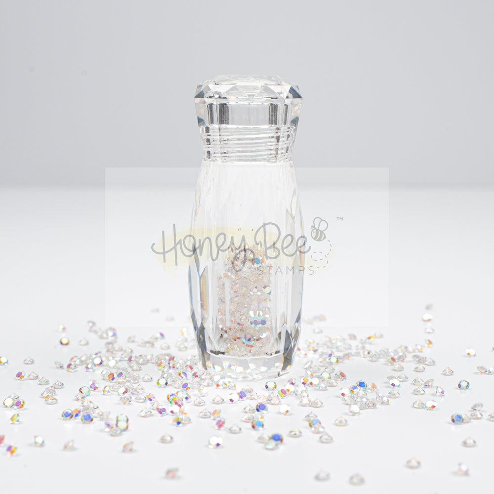 Tiny Diamonds - 2.3mm Crystal AB Rhinestones In Beautiful Faceted Jar
