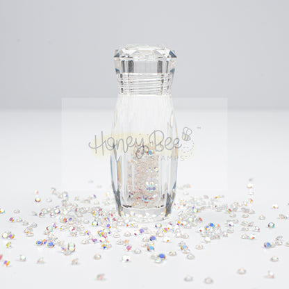 Tiny Diamonds - 2.3mm Crystal AB Rhinestones In Beautiful Faceted Jar