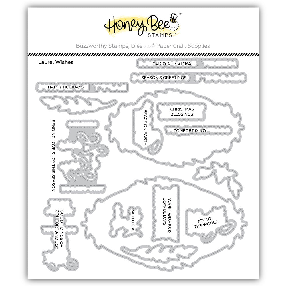Laurel Wishes - Honey Cuts Coordinating Dies