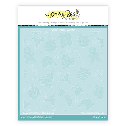 Very Merry - 6"x6" Stencil Set of 6 Layering Stencils