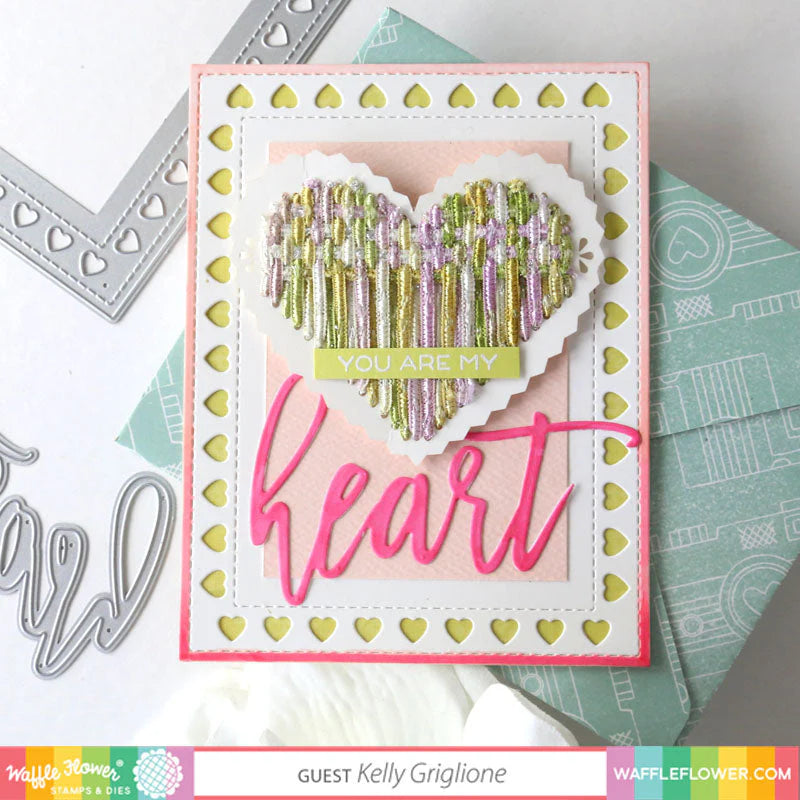 Waffle Flower Stitchable Cards - Perforated Pinking Shapes