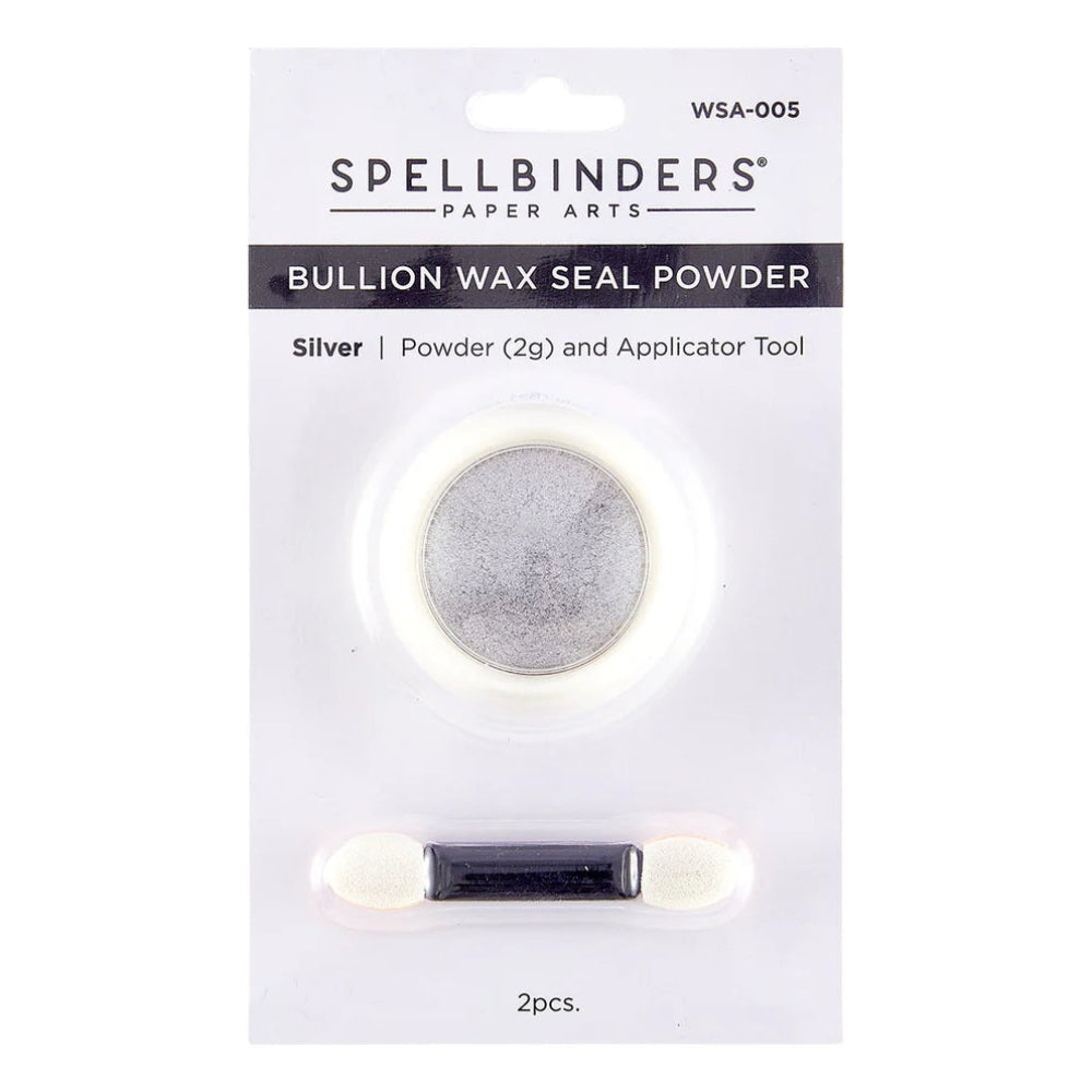 Silver Bullion Wax Seal Powder - Clear Seal Maker Tool Collection by Spellbinders