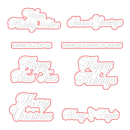 Warm Holiday Wishes - Honey Cuts - Coordinating Dies