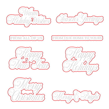 Warm Holiday Wishes - Honey Cuts - Coordinating Dies