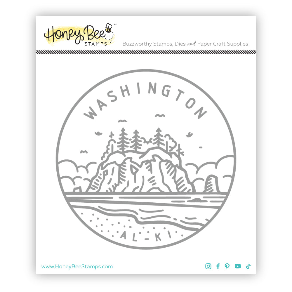 50 States Circles - 2x2 Stamp Set - Washington