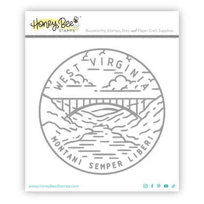 50 States Circles - 2x2 Stamp Set - West Virginia