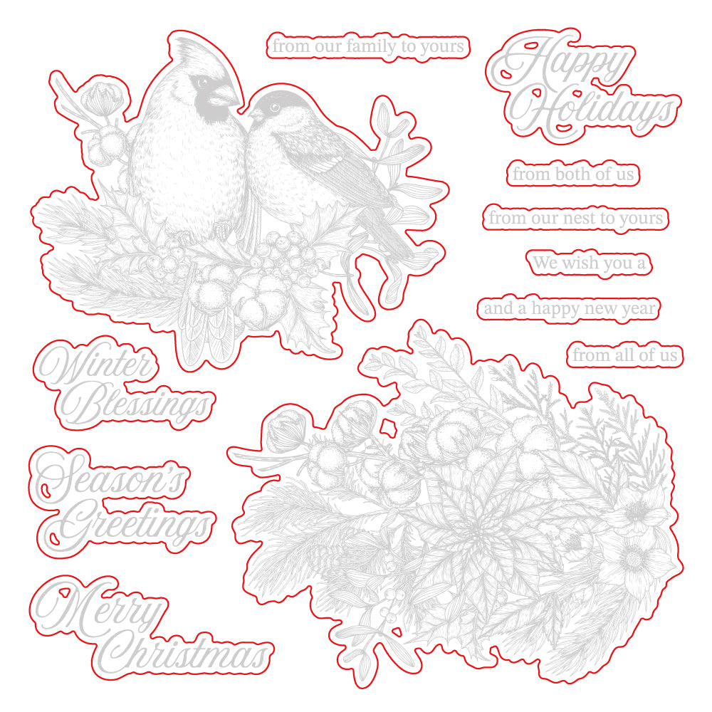 Winter Song - Honey Cuts - Coordinating Dies