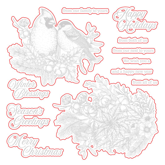 Winter Song - Honey Cuts - Coordinating Dies