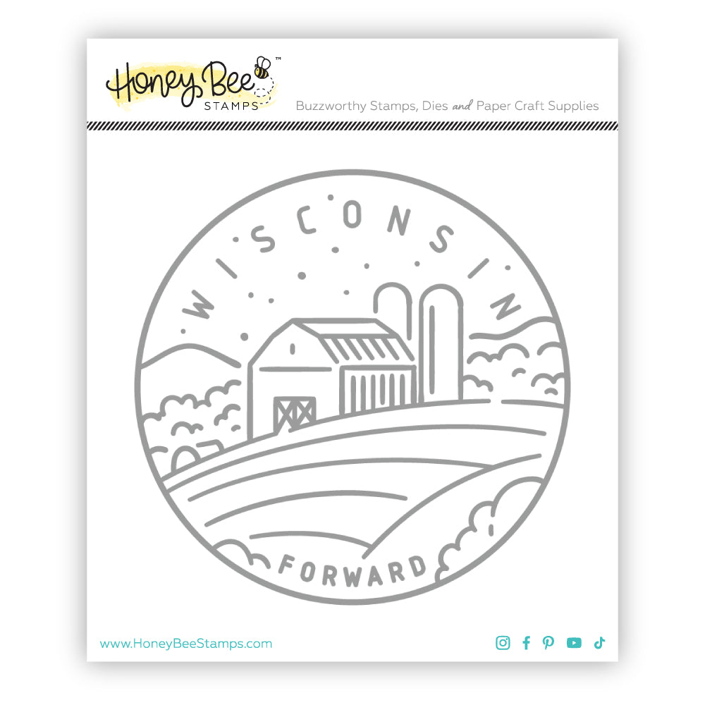 50 States Circles - 2x2 Stamp Set - Wisconsin