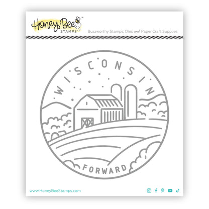 50 States Circles - 2x2 Stamp Set - Wisconsin