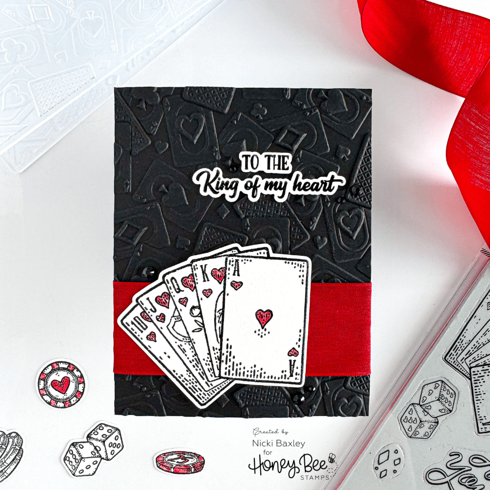 Aces - 3D Embossing Folder - Honey Bee Stamps