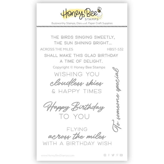 Across The Miles - 3x4 Photopolymer Stamp Set - Honey Bee Stamps