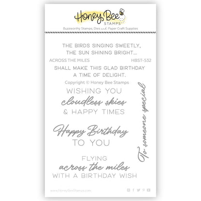 Across The Miles - 3x4 Photopolymer Stamp Set - Honey Bee Stamps