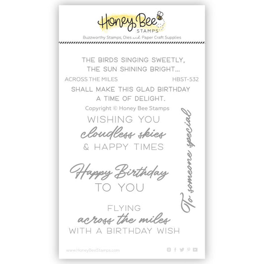 Across The Miles - 3x4 Photopolymer Stamp Set - Honey Bee Stamps