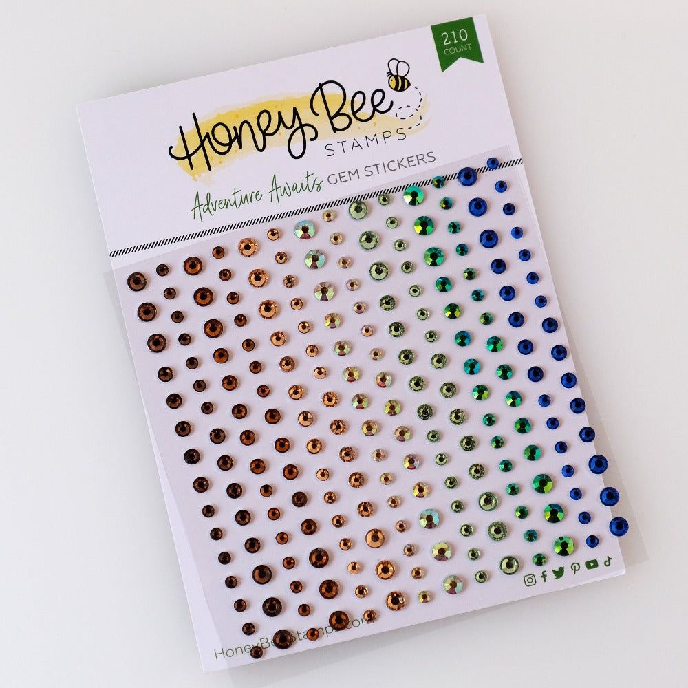 Adventure Awaits Gem Stickers - 210 Count - Honey Bee Stamps