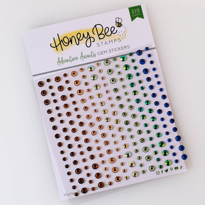 Adventure Awaits Gem Stickers - 210 Count - Honey Bee Stamps