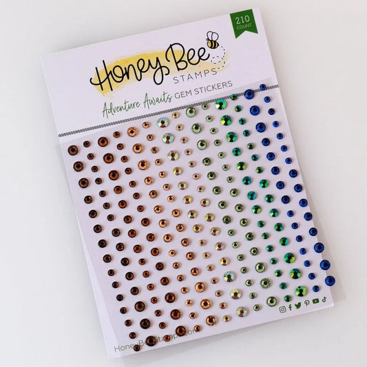 Adventure Awaits Gem Stickers - 210 Count - Honey Bee Stamps
