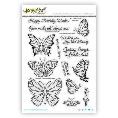 All Things New - 6x8 Photopolymer Stamp Set - Honey Bee Stamps
