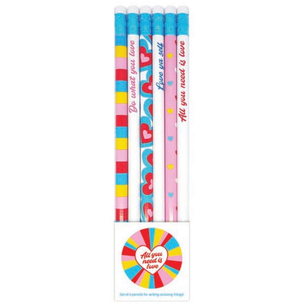 All You Need Is Love Rainbow Pencil Set - Honey Bee Stamps