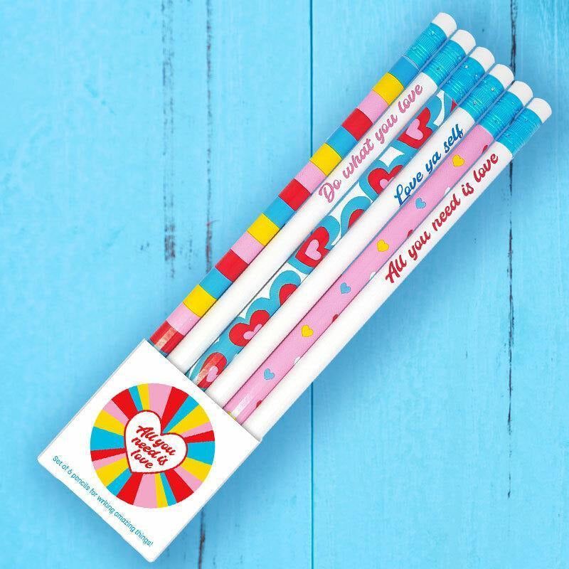 All You Need Is Love Rainbow Pencil Set - Honey Bee Stamps