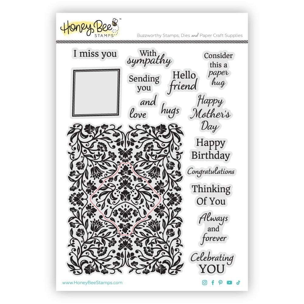 Always and Forever - 6x8 Rubber Cling Stamp Set - Honey Bee Stamps