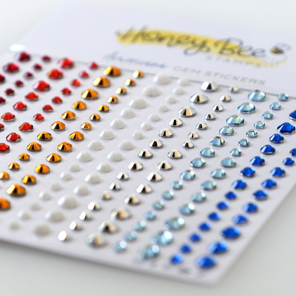 Americana Gem Stickers - 210 Count - Honey Bee Stamps