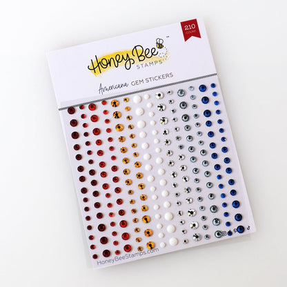 Americana Gem Stickers - 210 Count - Honey Bee Stamps