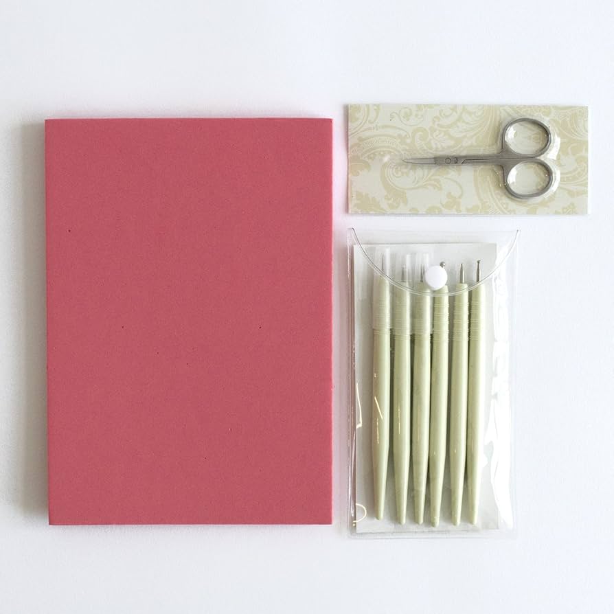 Anna Griffin 8 Piece Craft Tool Set - 6 Different Types of Stylus, Precision Scissors, Foam Mat, and More! - Honey Bee Stamps