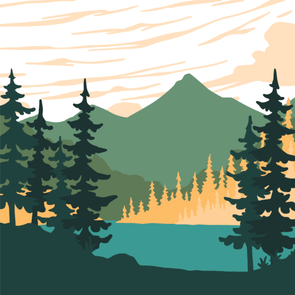 At The Lake - Set Of 6 - 6"x6" Layering Stencils - Honey Bee Stamps