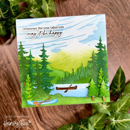 At The Lake - Set Of 6 - 6"x6" Layering Stencils - Honey Bee Stamps