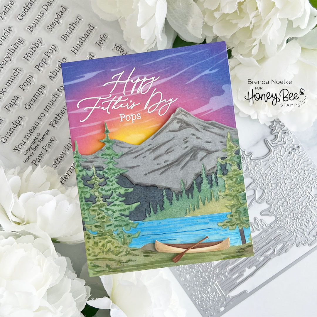 At The Lake - Set Of 6 - 6"x6" Layering Stencils - Honey Bee Stamps