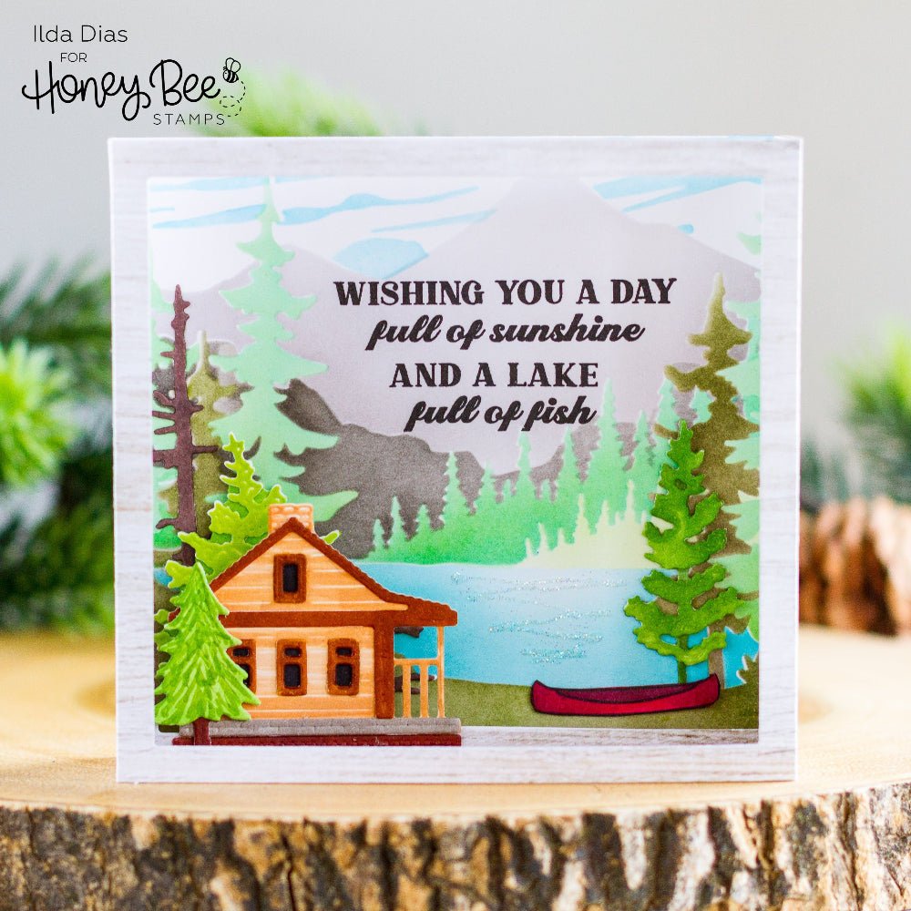 At The Lake - Set Of 6 - 6"x6" Layering Stencils - Honey Bee Stamps