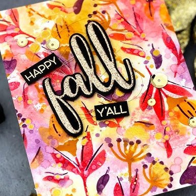 Autumn Delight - Set Of 6 Background 6x6" Stencils - Honey Bee Stamps