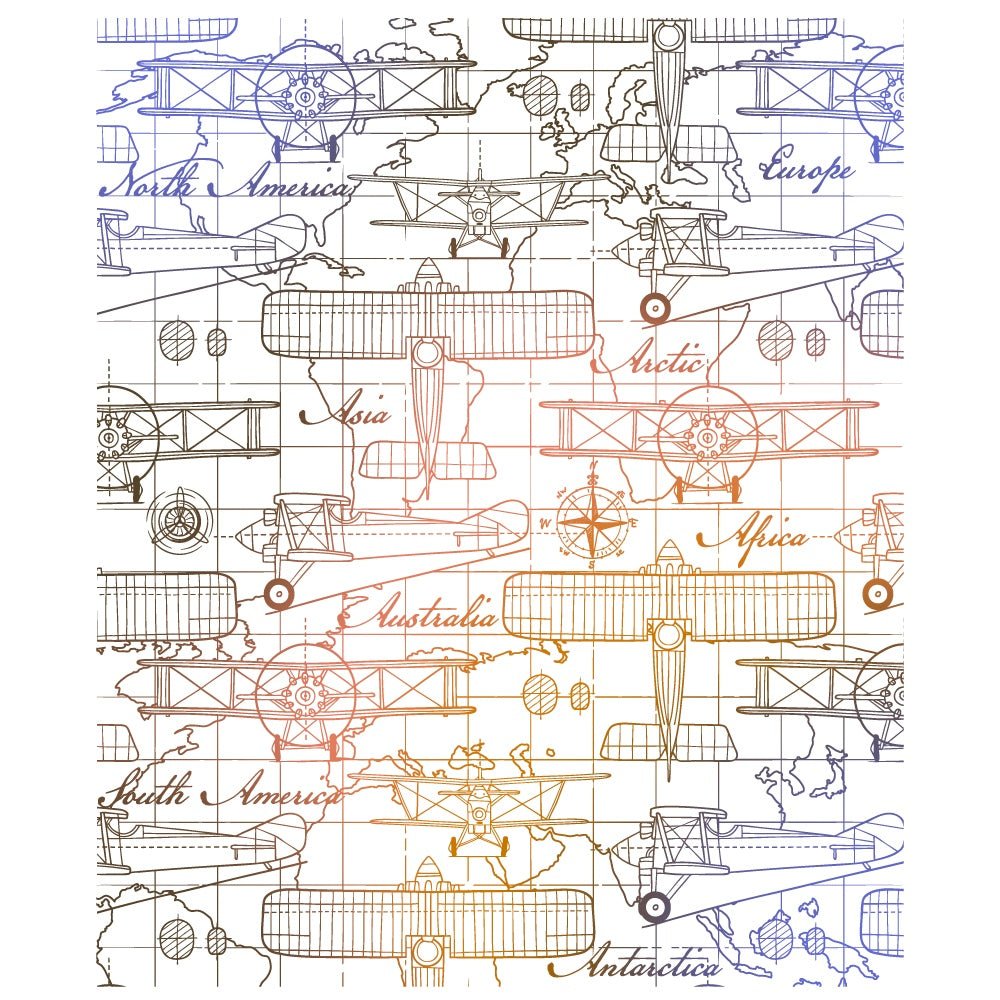 Aviator - 5x6 Rubber Cling Background Stamp - Honey Bee Stamps