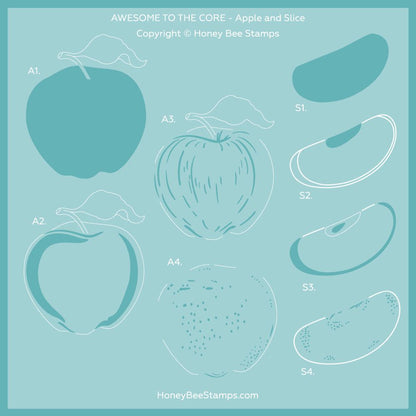 Awesome To The Core - Set Of 2 - 6"x6" Coordinating Stencils - Honey Bee Stamps