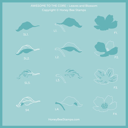 Awesome To The Core - Set Of 2 - 6"x6" Coordinating Stencils - Honey Bee Stamps