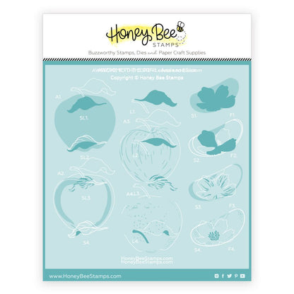 Awesome To The Core - Set Of 2 - 6"x6" Coordinating Stencils - Honey Bee Stamps