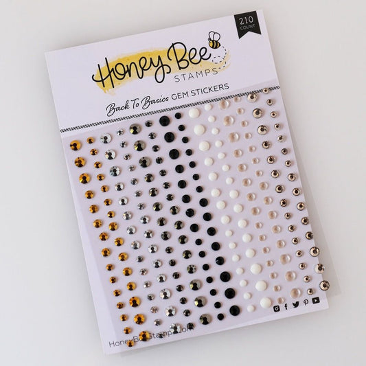 Back To Basics Gem Stickers - 210 Count - Honey Bee Stamps