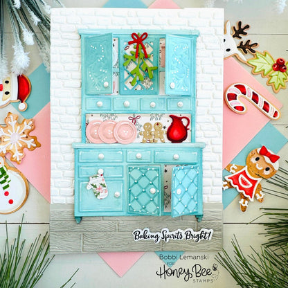 Baking Spirits Bright - 6"x6" Coordinating Stencil - Honey Bee Stamps