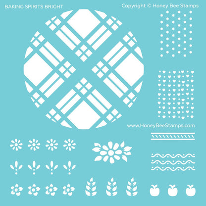 Baking Spirits Bright - 6"x6" Coordinating Stencil - Honey Bee Stamps