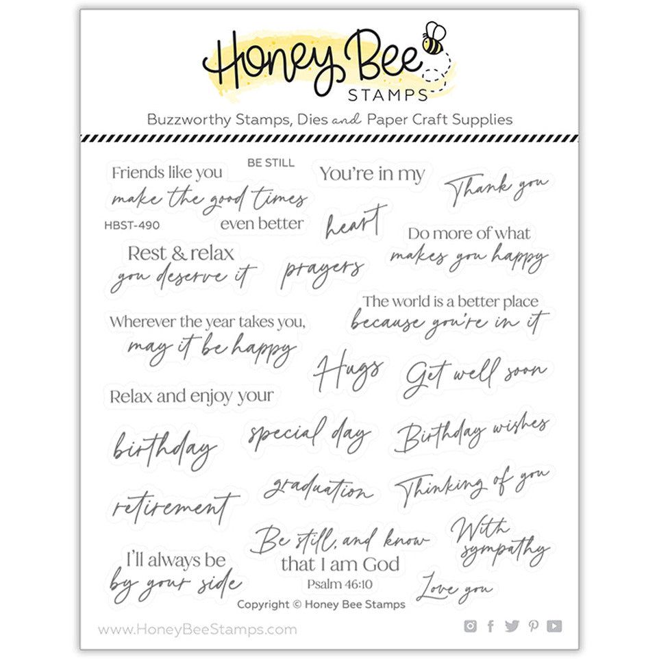 Be Still - 6x6 Photopolymer Stamp Set - Honey Bee Stamps