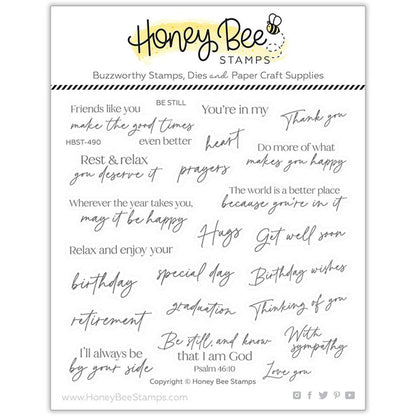 Be Still - 6x6 Photopolymer Stamp Set - Honey Bee Stamps