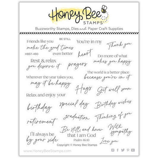 Be Still - 6x6 Photopolymer Stamp Set - Honey Bee Stamps