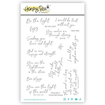Be the Light - 4x6 Photopolymer Stamp Set - Honey Bee Stamps