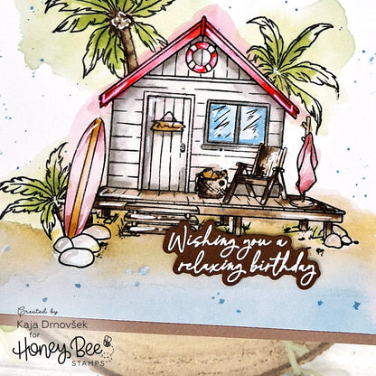 Beach Please - 6x8 Photopolymer Stamp Set - Honey Bee Stamps