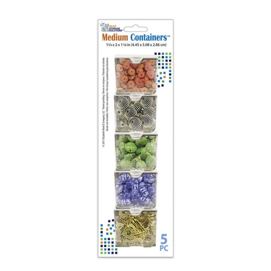 Bead and Embellishment Storage Containers - Medium / Set of 5 - Honey Bee Stamps