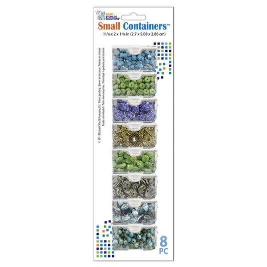 Bead and Embellishment Storage Containers - Small / Set of 8 - Honey Bee Stamps