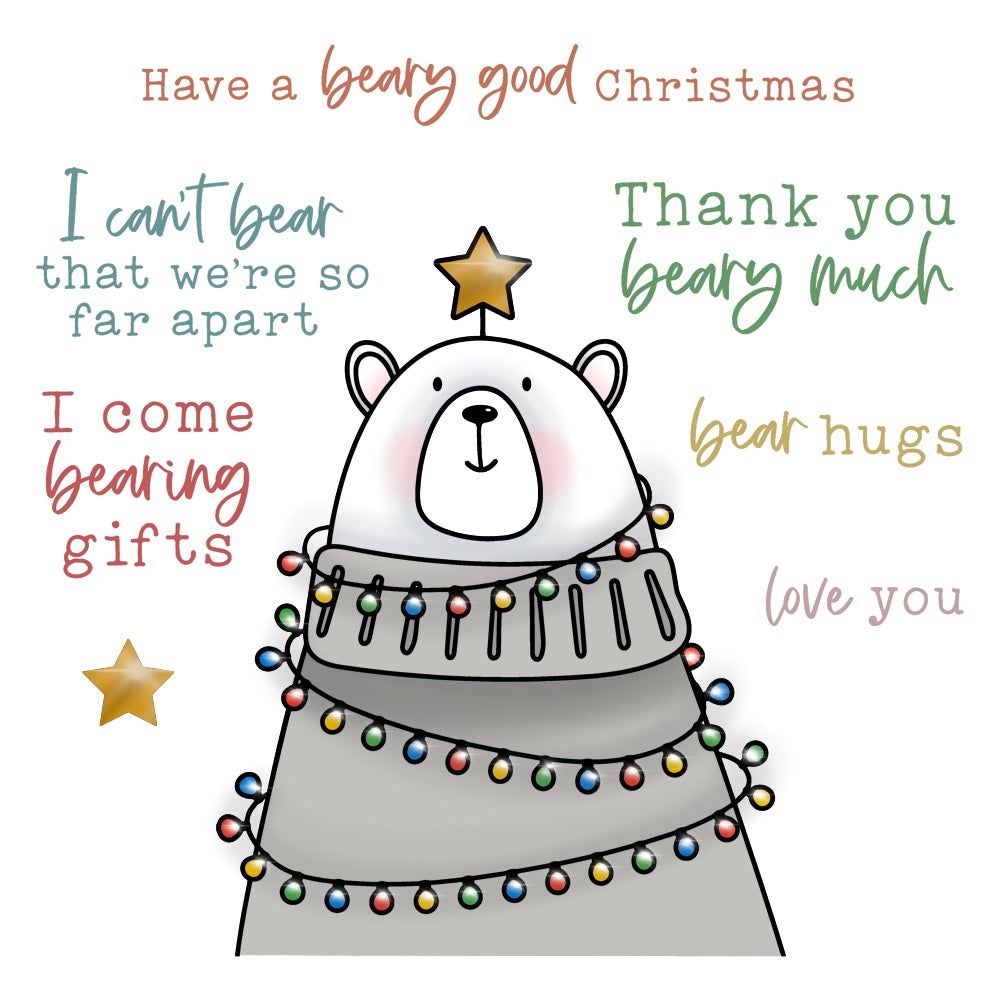 Bear Hugs - 4x5 Photopolymer Stamp Set - Honey Bee Stamps