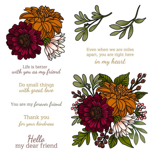 Beautiful Blooms - 6x8 Photopolymer Stamp Set - Honey Bee Stamps