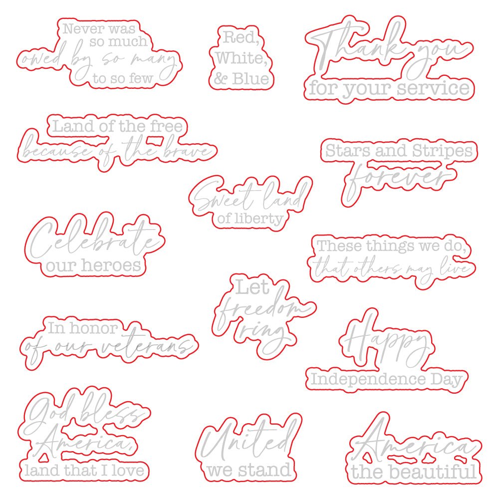 Because Of The Brave - Honey Cuts - Coordinating Dies - Honey Bee Stamps